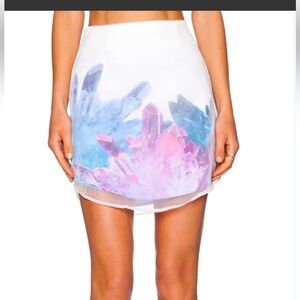 Premonition crystal ice skirt white multi color L